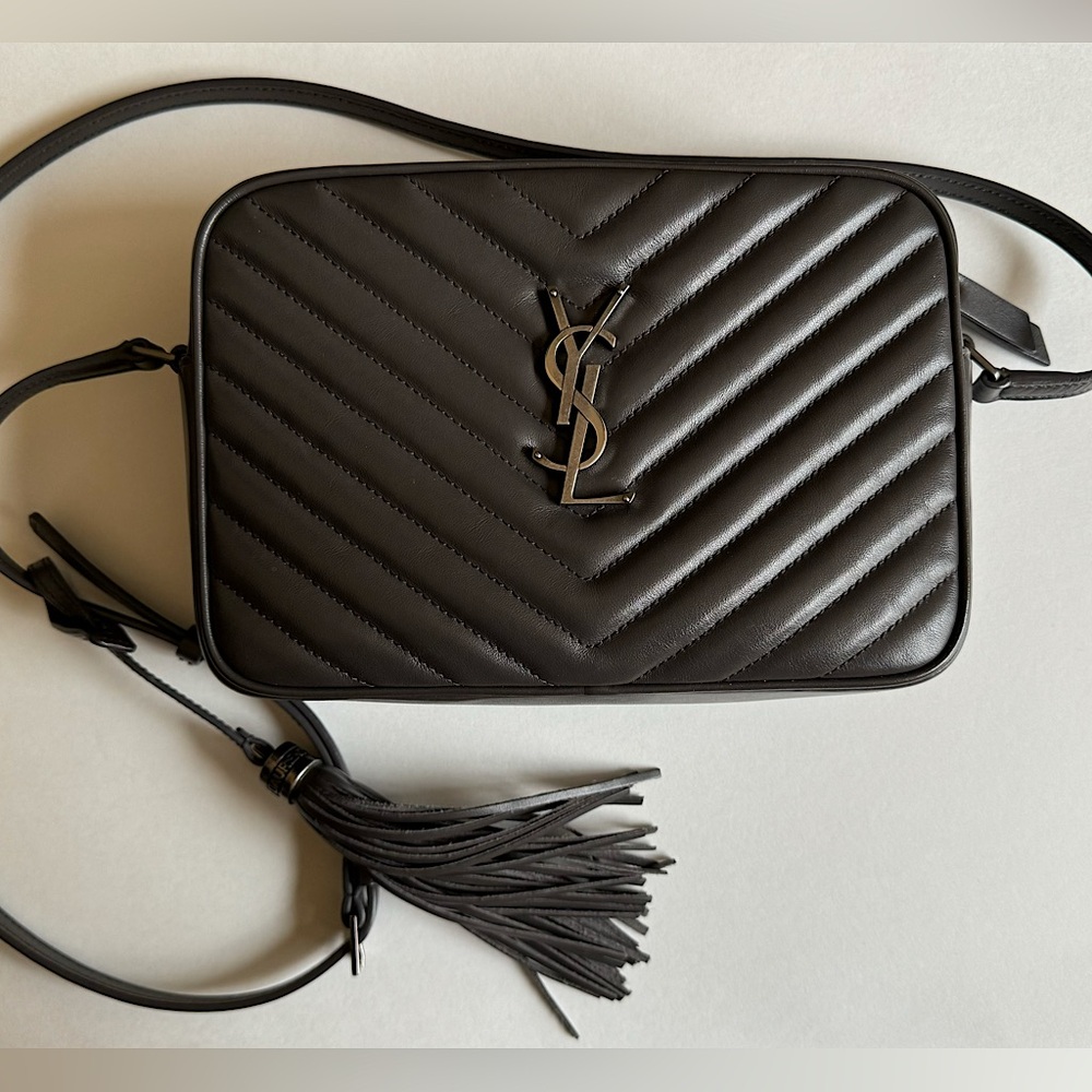 YSL camera bag - grey silver